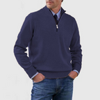 Drune | Herrenpullover Mit Halbem Reißverschluss