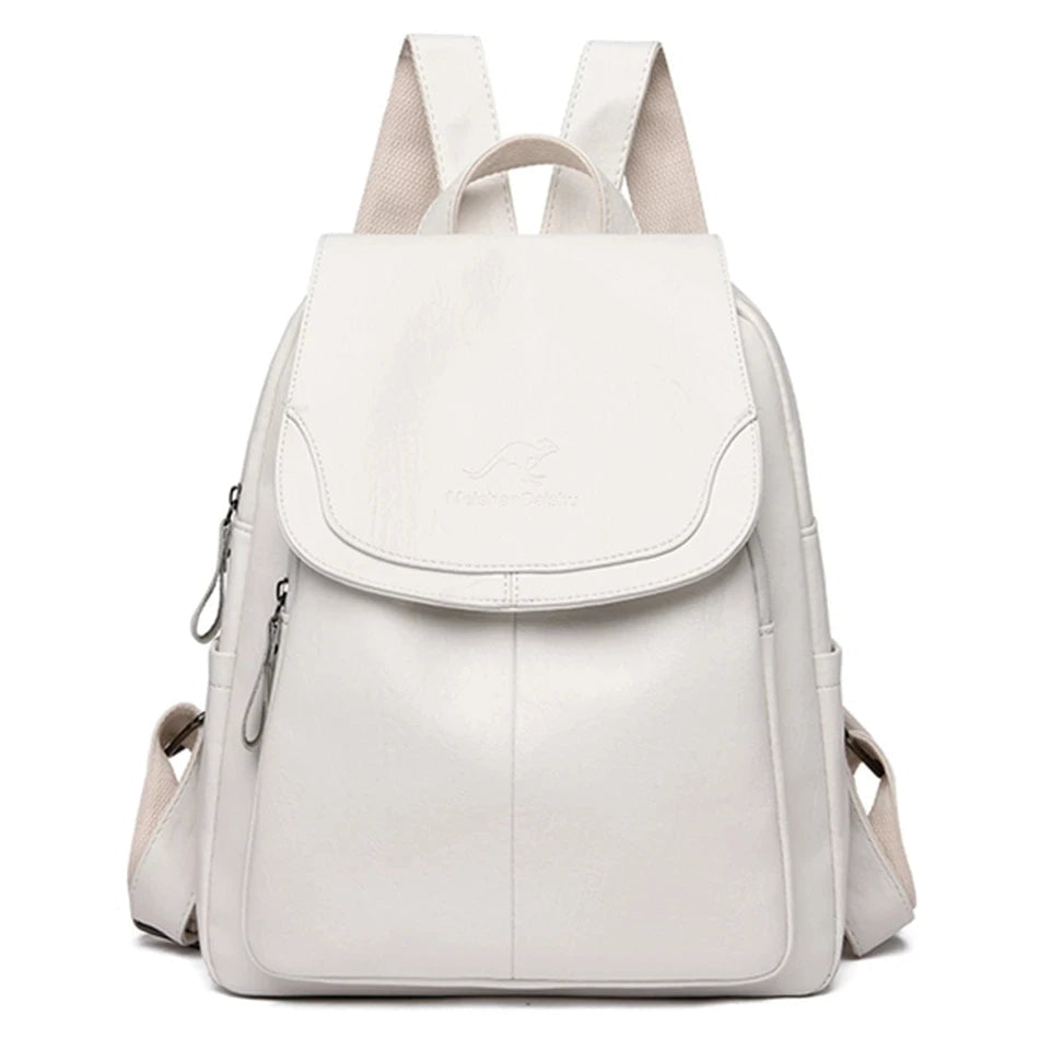 Klara | Diebstahlsicherer Lederrucksack für Damen Sicheres Design