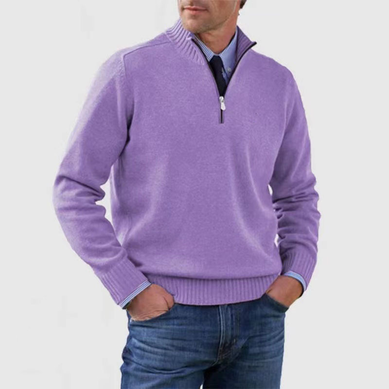 Drune | Herrenpullover Mit Halbem Reißverschluss