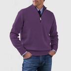 Drune | Herrenpullover Mit Halbem Reißverschluss
