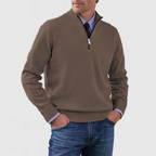 Drune | Herrenpullover Mit Halbem Reißverschluss