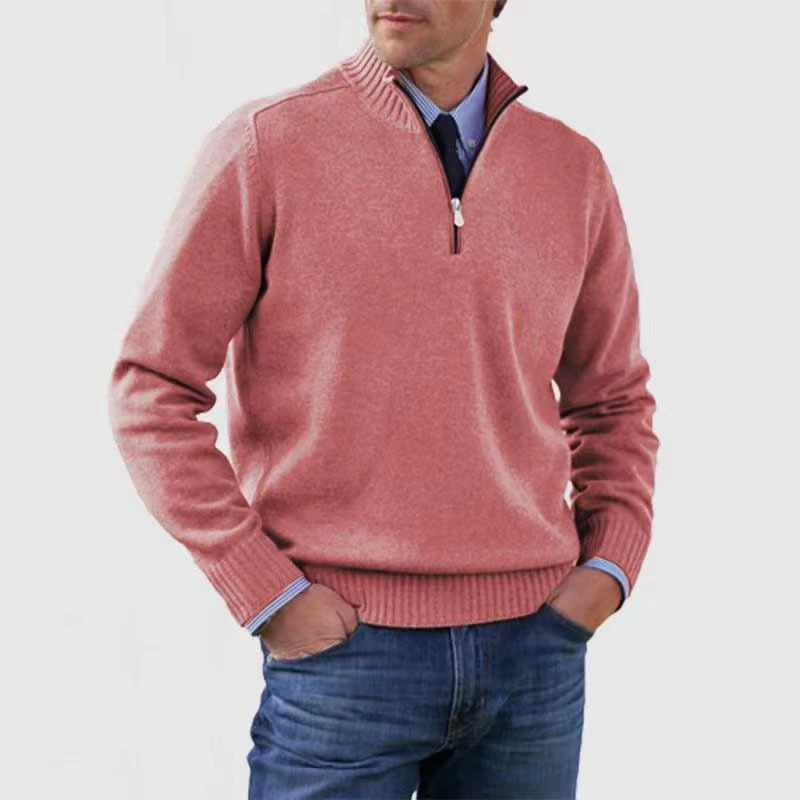 Drune | Herrenpullover Mit Halbem Reißverschluss