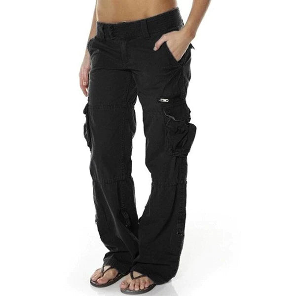 Drune Damen-Cargo-Hose mit Taschen