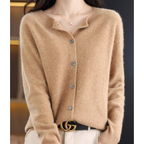 Drune Damen Rundhals Cardigan Pullover