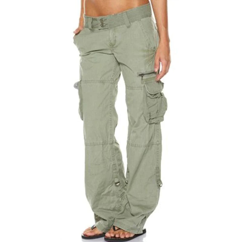 Drune Damen-Cargo-Hose mit Taschen