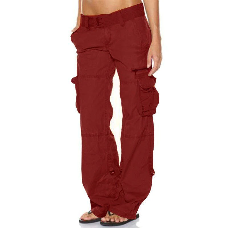 Drune Damen-Cargo-Hose mit Taschen