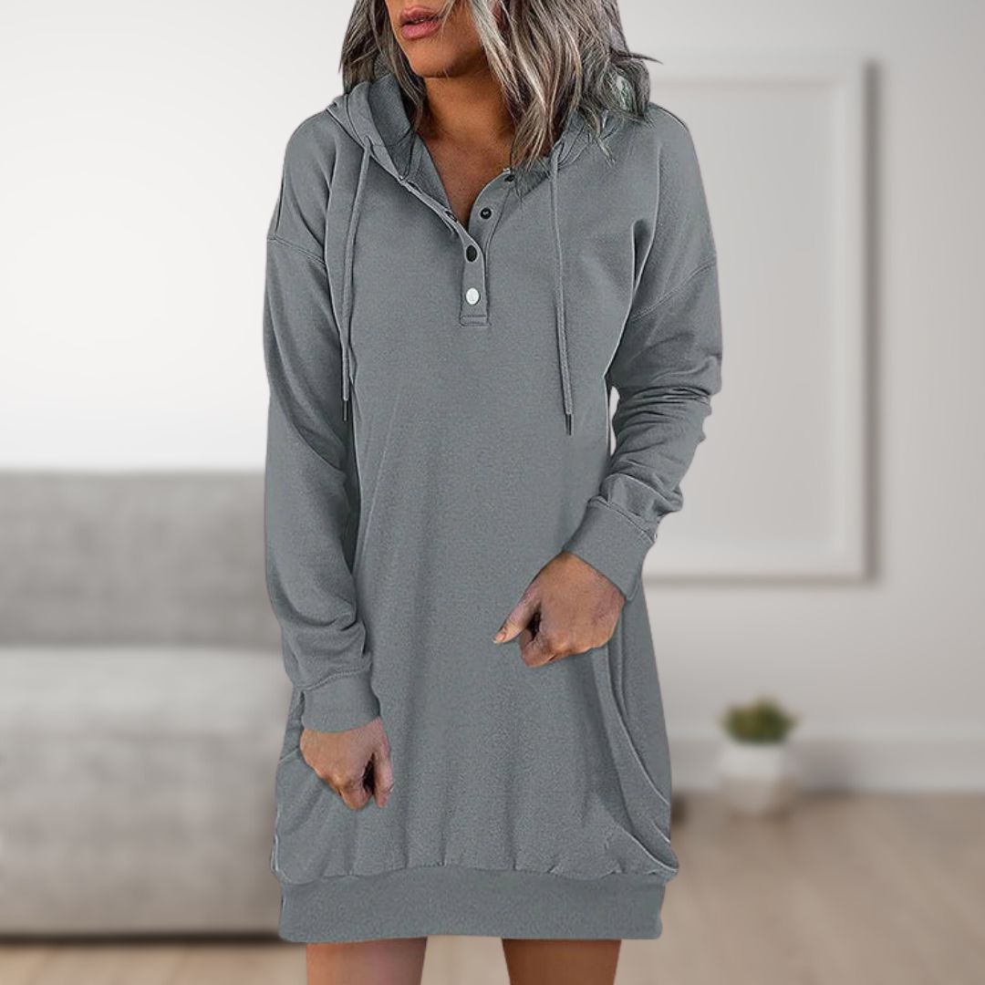 Natascha | Kapuzenkleid – Trendy Kapuzen pullover für Damen