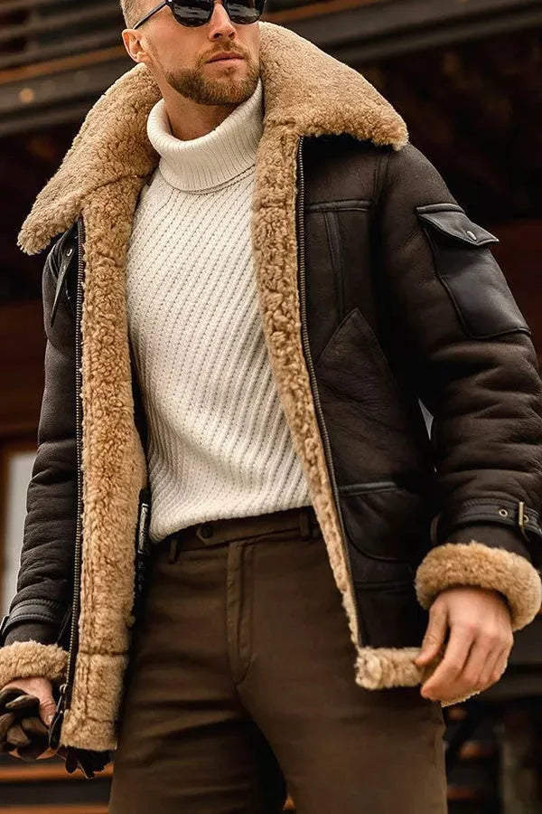 Herren Winterjacke im Camel-Stil
