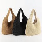Marlene | Elegante Stroh-Strandtasche