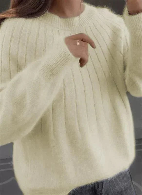 Melanie | Flauschiger Kaschmir-Strickpullover