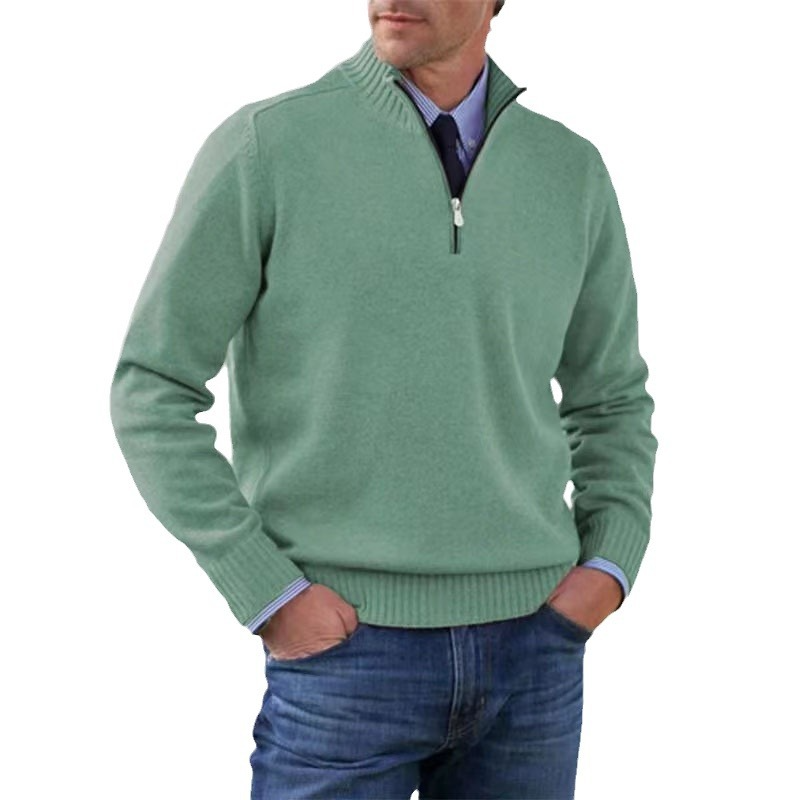 Drune | Herrenpullover Mit Halbem Reißverschluss