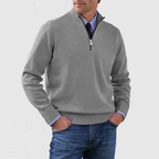 Drune | Herrenpullover Mit Halbem Reißverschluss