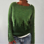 Damen-Retro-Strickpullover