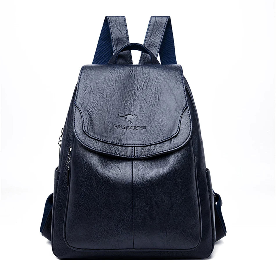 Klara | Diebstahlsicherer Lederrucksack für Damen Sicheres Design