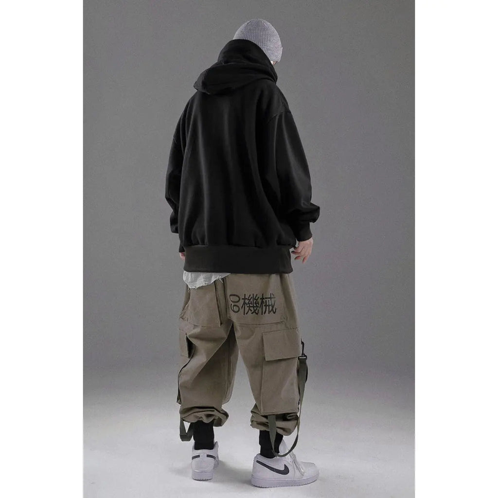 Drune | Ninja-Hoodie Mit Doppeltem Ausschnitt