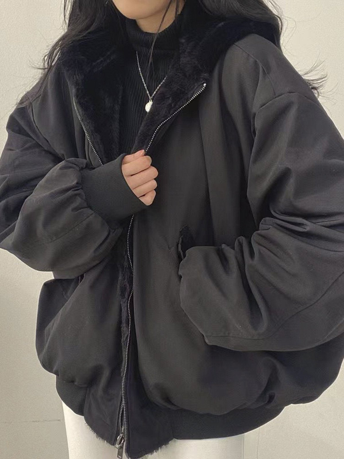 Hanna | Bequeme Fleece-Wende-Hoodie-Jacke