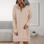 Natascha | Kapuzenkleid – Trendy Kapuzen pullover für Damen