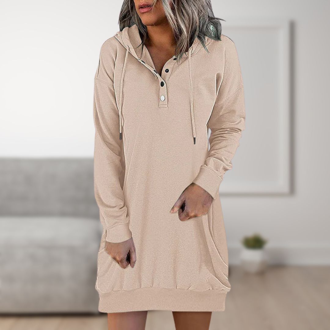 Natascha | Kapuzenkleid – Trendy Kapuzen pullover für Damen