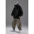 Drune | Ninja-Hoodie Mit Doppeltem Ausschnitt