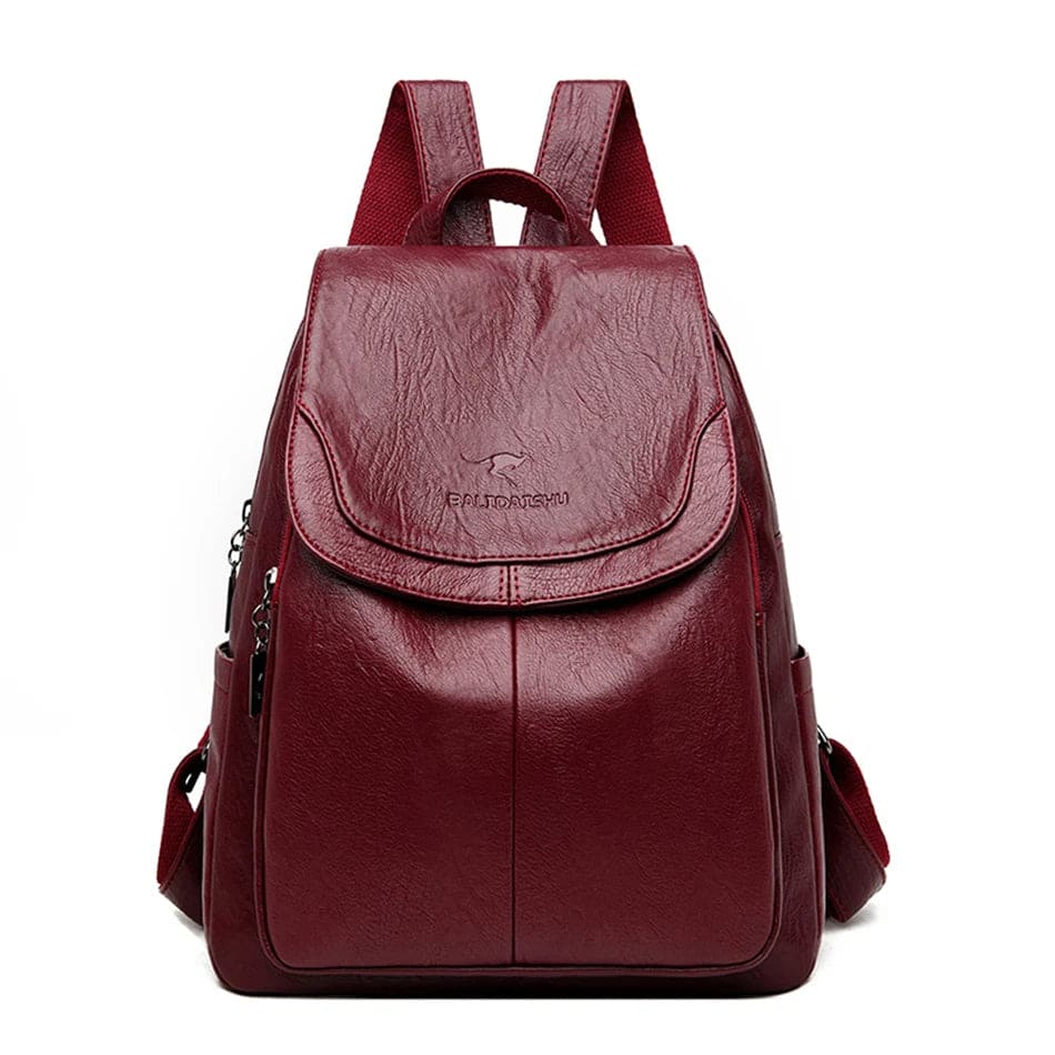 Klara | Diebstahlsicherer Lederrucksack für Damen Sicheres Design
