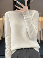 Drune | Pullover Damen Runder Ausschnitt Weicher und Eleganter Strickpullover