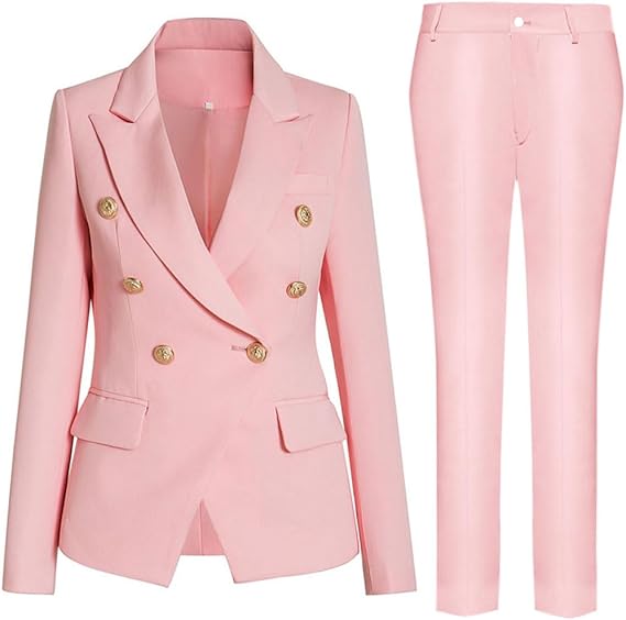 Mareike | Damen elegantes Business-Anzug-Set mit doppelter Knopfleiste und schmaler Passform
