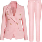Mareike | Damen elegantes Business-Anzug-Set mit doppelter Knopfleiste und schmaler Passform