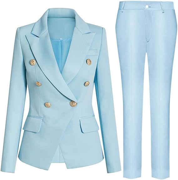 Mareike | Damen elegantes Business-Anzug-Set mit doppelter Knopfleiste und schmaler Passform