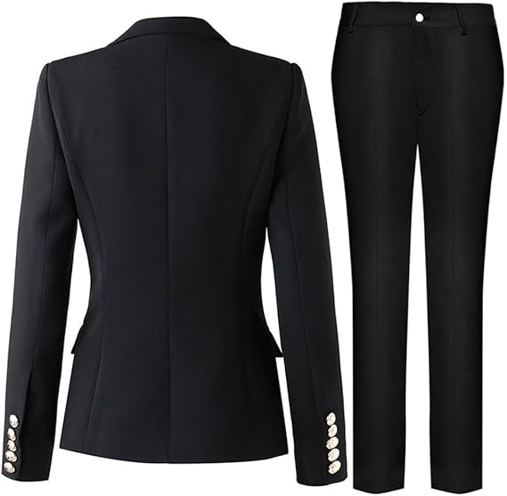 Mareike | Damen elegantes Business-Anzug-Set mit doppelter Knopfleiste und schmaler Passform
