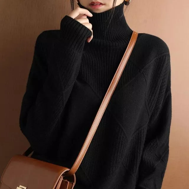 Agnes | Bequemer, locker sitzender Rollkragenpullover