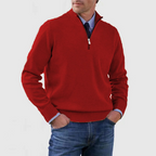 Drune | Herrenpullover Mit Halbem Reißverschluss