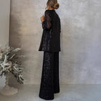 Anna | Trendiges Design - High-Waist-Paillettenanzug
