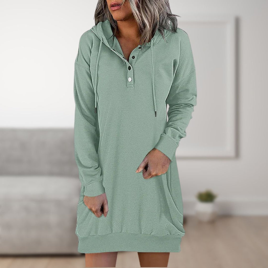 Natascha | Kapuzenkleid – Trendy Kapuzen pullover für Damen