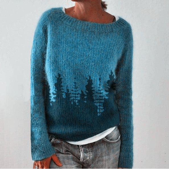 Damen-Retro-Strickpullover