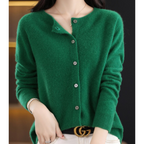 Drune Damen Rundhals Cardigan Pullover