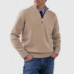 Drune | Herrenpullover Mit Halbem Reißverschluss