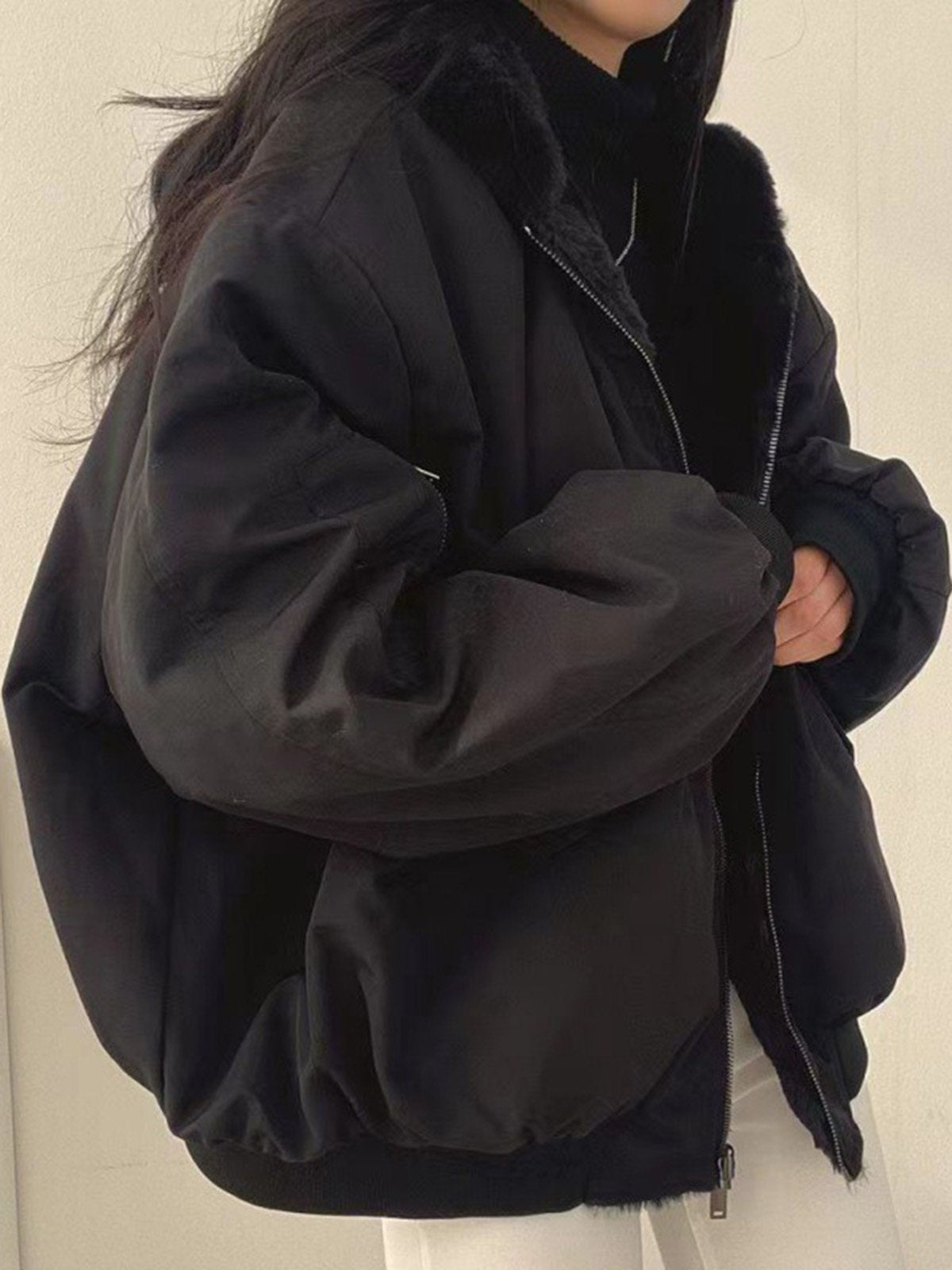 Hanna | Bequeme Fleece-Wende-Hoodie-Jacke