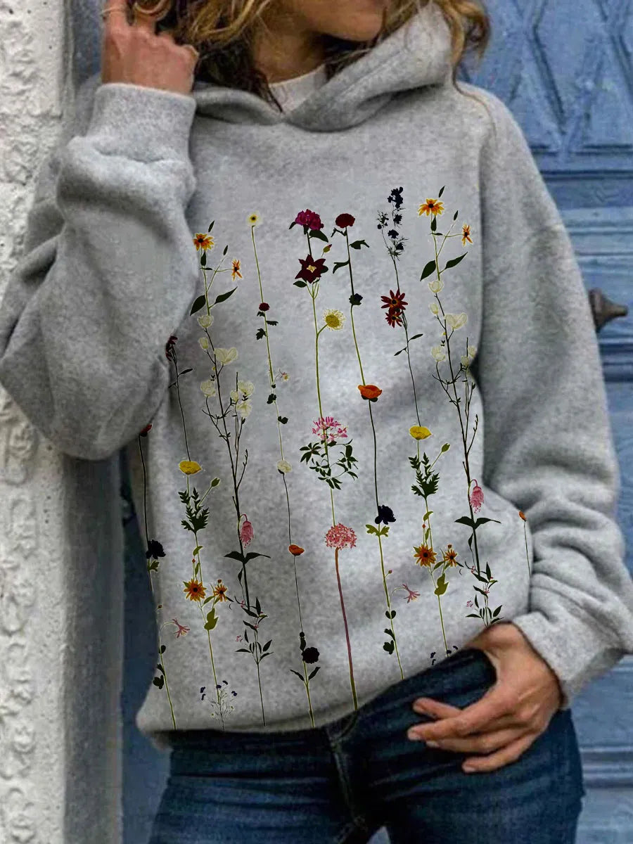 Lisa | Hoodie mit Blumendruck