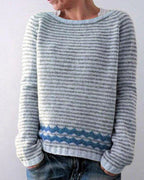 Damen-Retro-Strickpullover