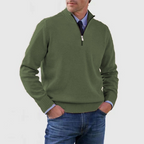Drune | Herrenpullover Mit Halbem Reißverschluss