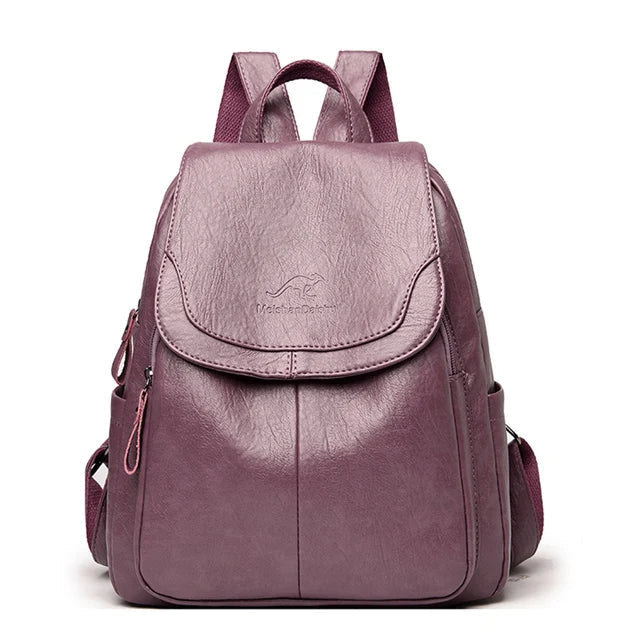 Klara | Diebstahlsicherer Lederrucksack für Damen Sicheres Design