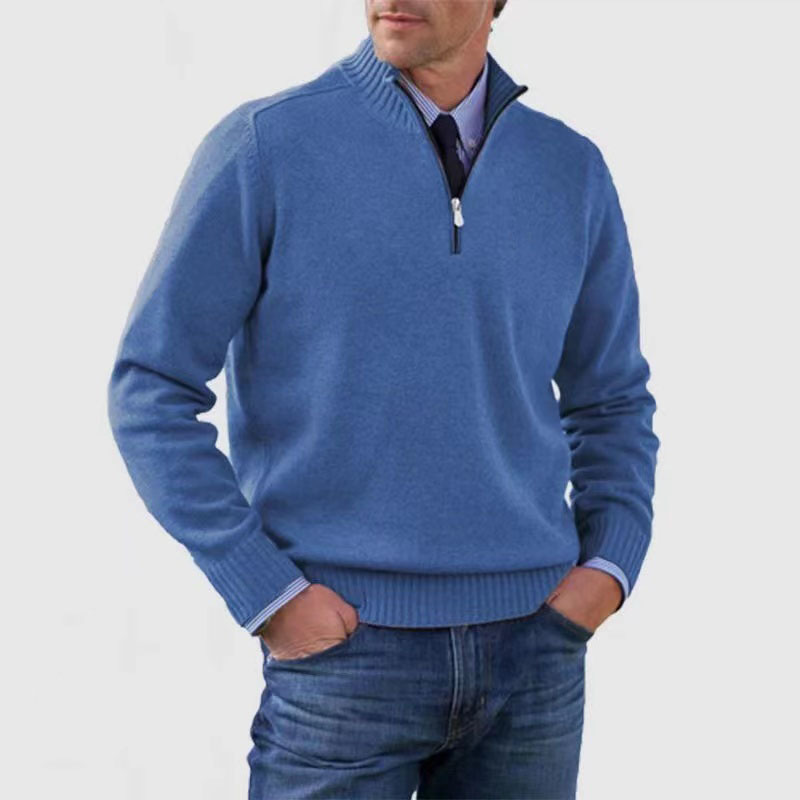 Drune | Herrenpullover Mit Halbem Reißverschluss
