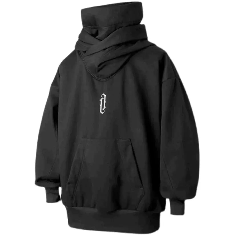 Drune | Ninja-Hoodie Mit Doppeltem Ausschnitt