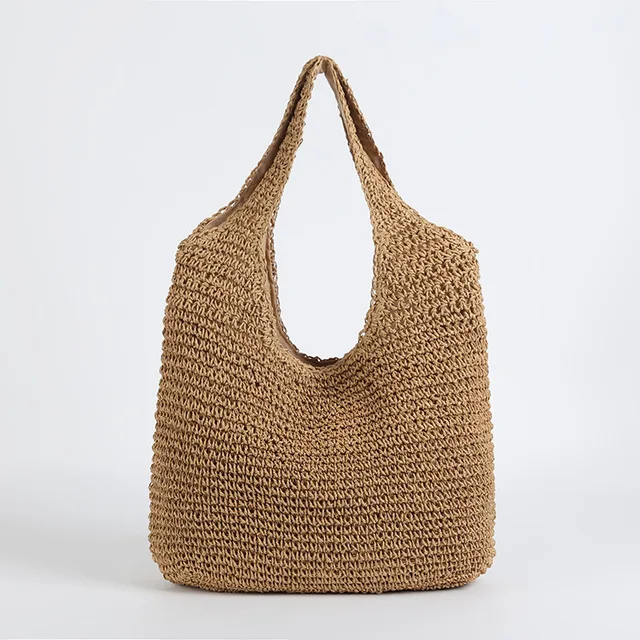Marlene | Elegante Stroh-Strandtasche