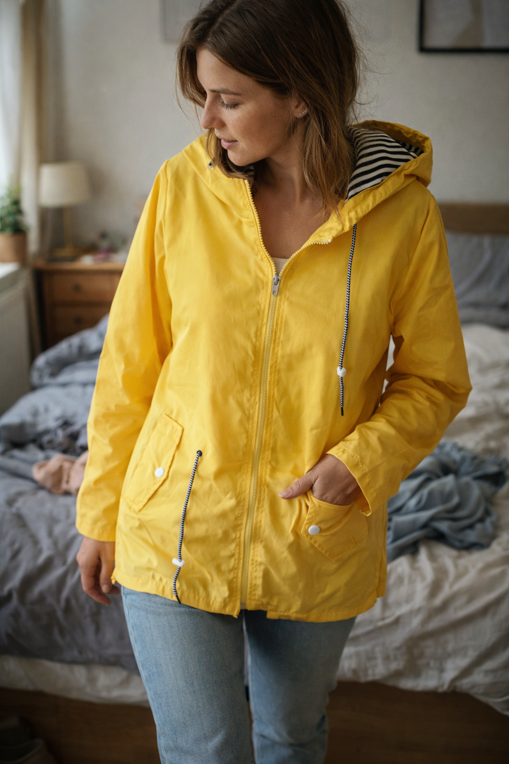 Nora | Damen Regenjacke Leicht mit Kapuze