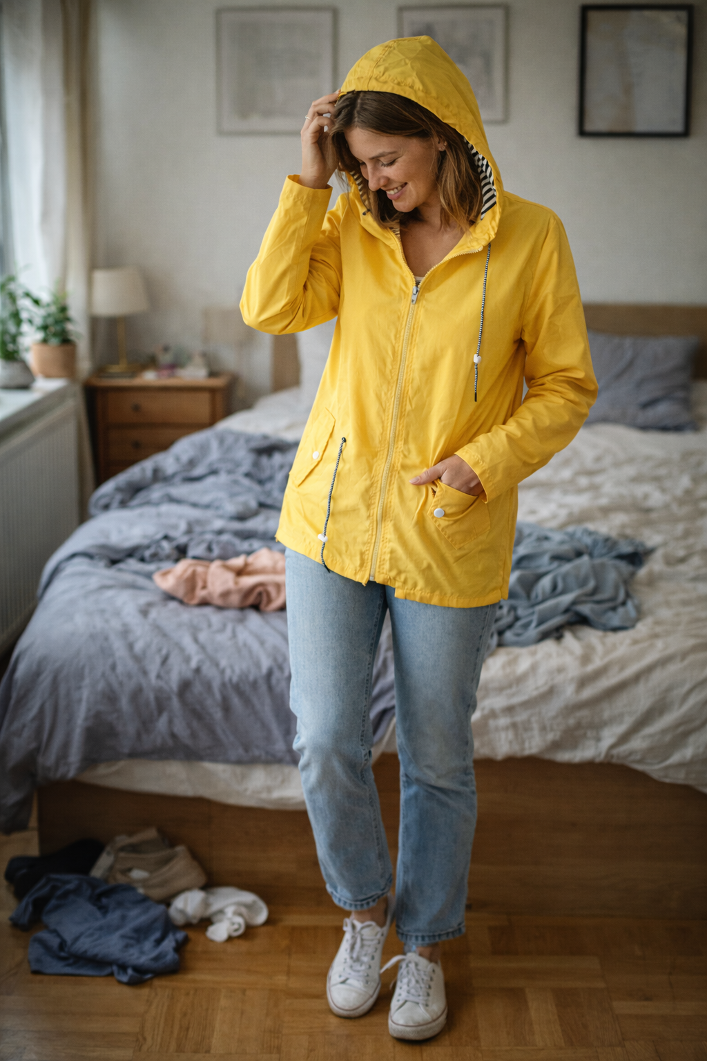 Nora | Damen Regenjacke Leicht mit Kapuze