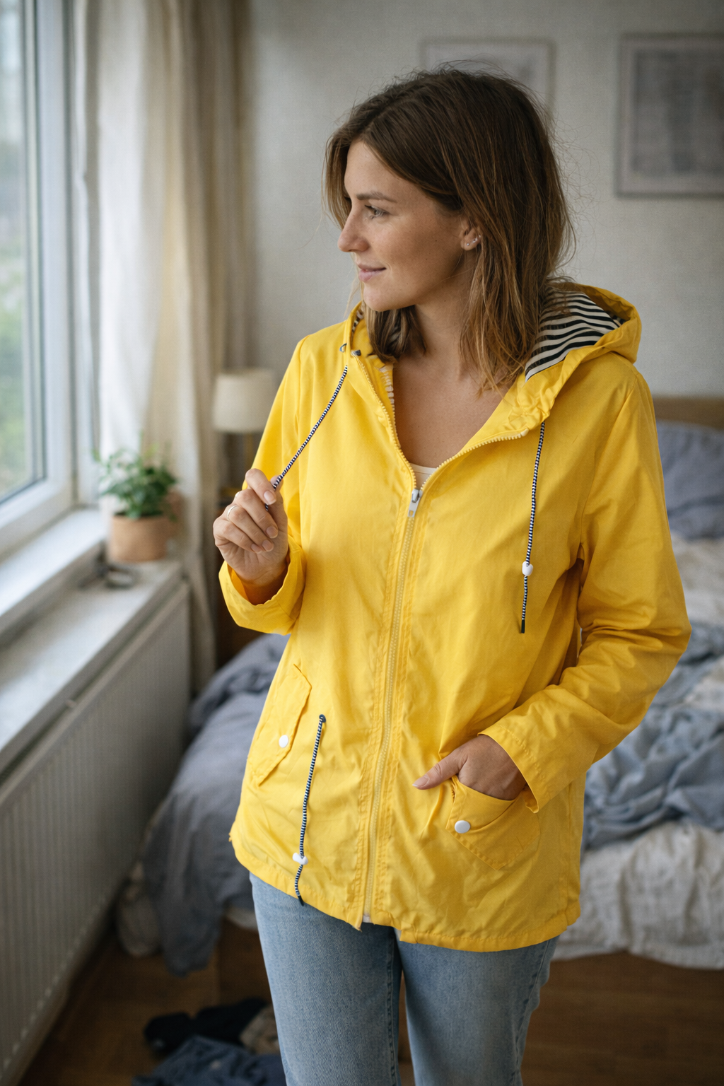 Nora | Damen Regenjacke Leicht mit Kapuze