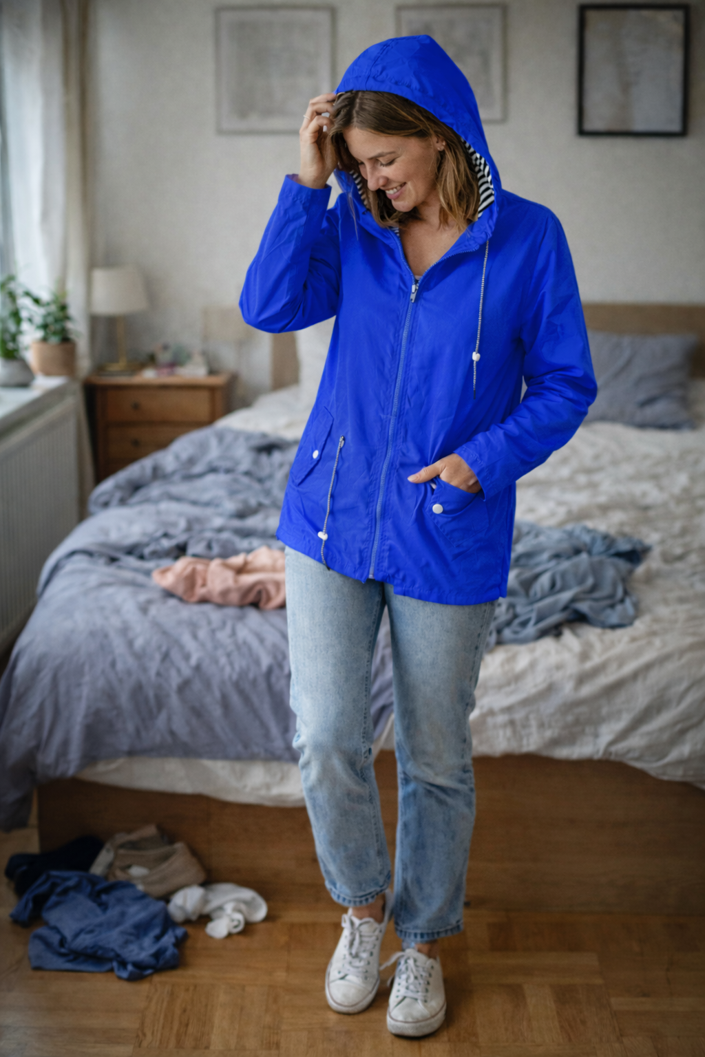 Nora | Damen Regenjacke Leicht mit Kapuze