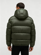 Herren Pufferjacke aus Entenfedern mit Wärme & Kapuze | Drune