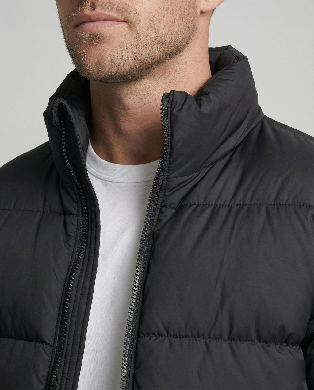 Herren Pufferjacke aus Entenfedern mit Wärme & Kapuze | Drune